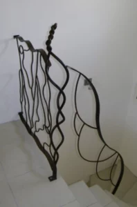 Rampe en métal forgé art-déco